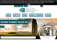 Tablet Screenshot of orkney.uhi.ac.uk